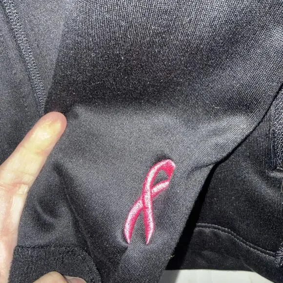 The North Face Women's Black Full-Zip Fleece Jacket Pink Ribbon Detail small - Picture 3 of 6